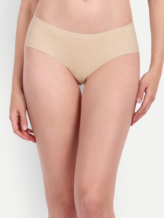 Seamless Panties Under Side Safety Period Pads, Beige