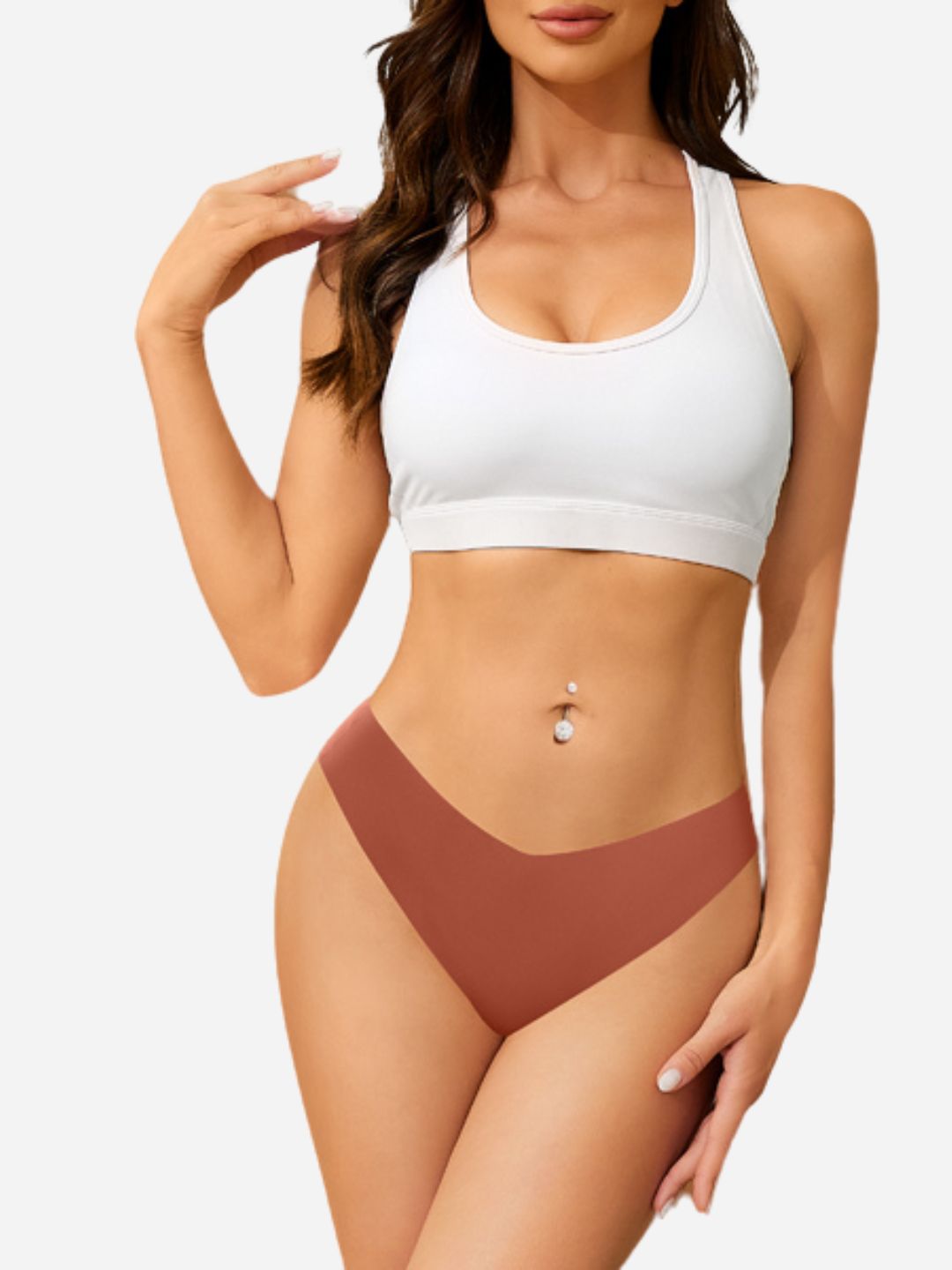 Womens Seamless Thong Panty, Pack of 5, Multicolors