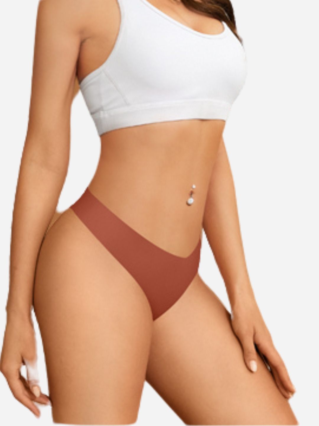 Womens Seamless Thong Panty, Pack of 5, Multicolors