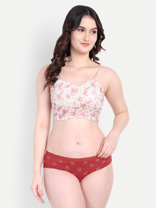 Valentine Design Womens Cotton Panty, Pack - 5, Multicolor