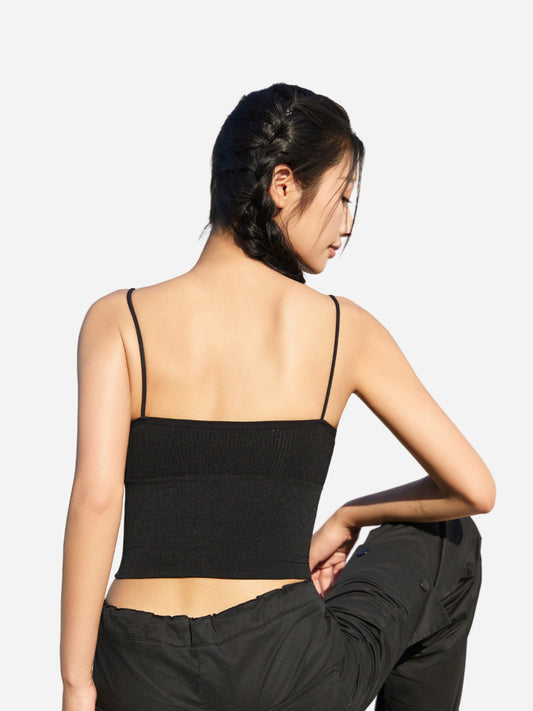 Black Full Coverage Padded Cami Bralette Bra, Pack - 1
