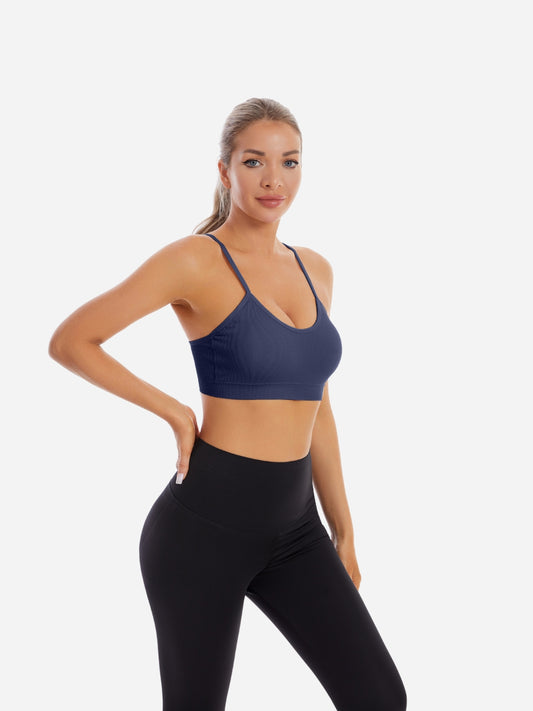 Bralette Cami Crop Top Padded Wire Free Women Bra, Pack Of - 1, Navy Blue