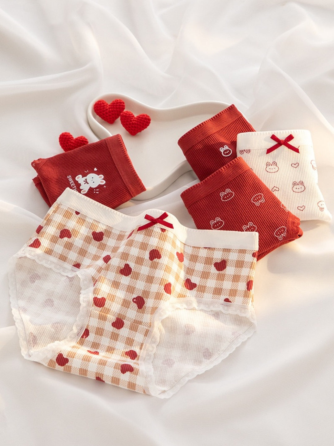 Valentine Design Womens Cotton Panty, Pack - 5, Multicolor