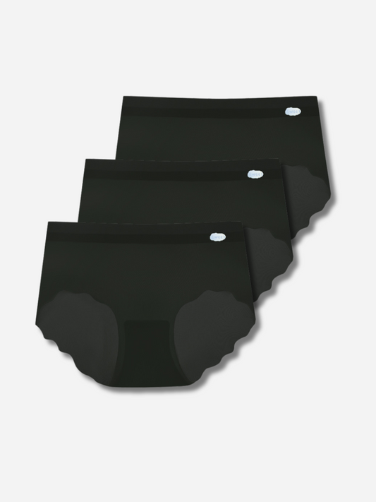 Black Seamless Panty For Womens And Girls, Pack Of 3