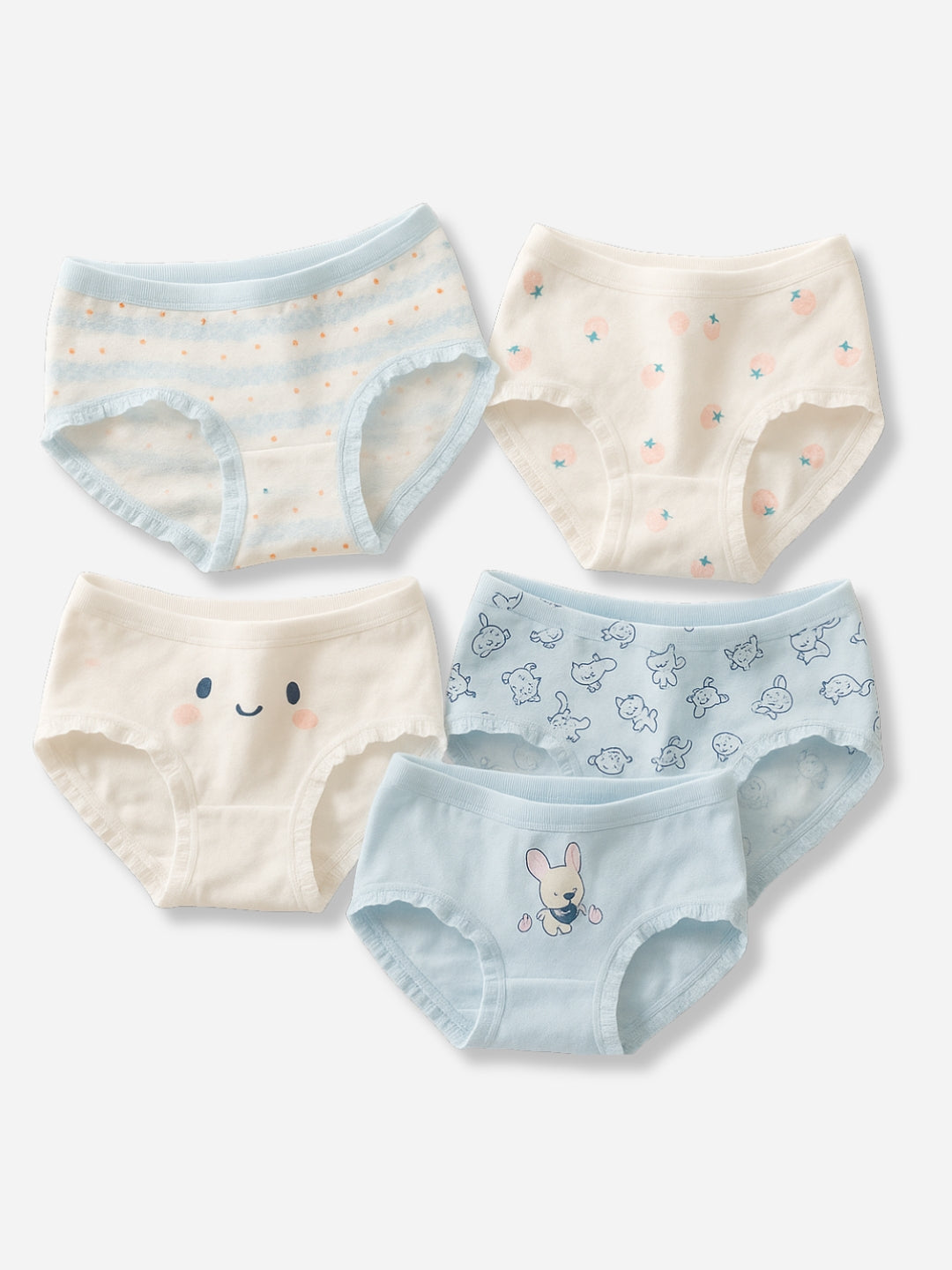 Multicolor Cotton Panty for Young Girls, Pack - 5