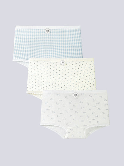 Tom & Gee Womens Cotton Boyshort Panty Full Coverage High Waist Soft Stretchable, Pack of 3