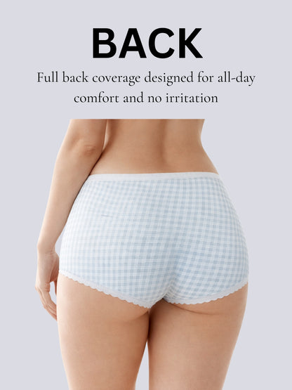 Tom & Gee Womens Cotton Boyshort Panty Full Coverage High Waist Soft Stretchable, Pack of 3