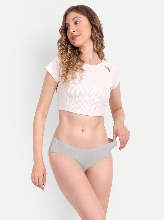 Seamless Panties Under Side Safety Period Pads, Gray