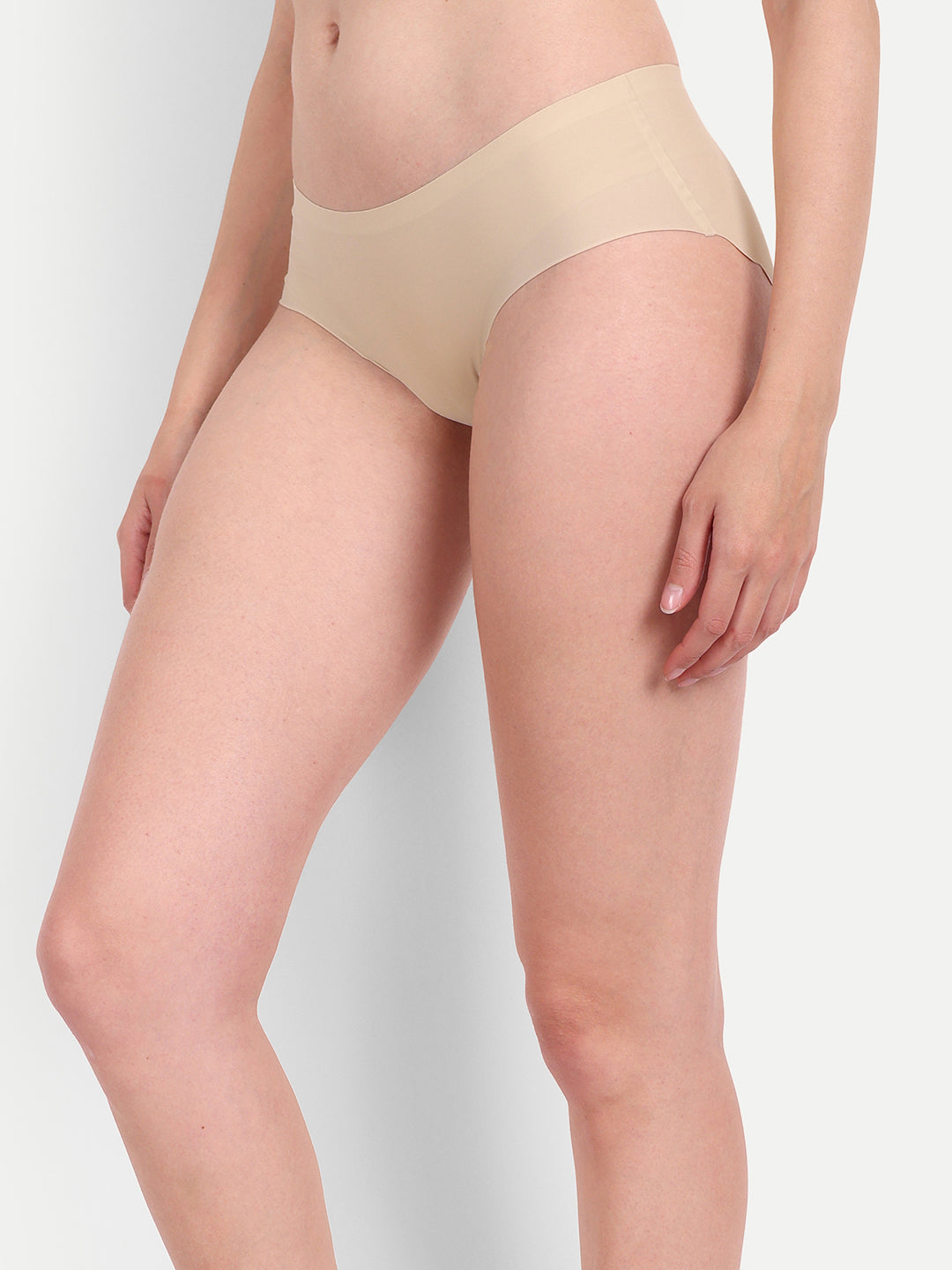 Seamless Panties Under Side Safety Period Pads, Beige