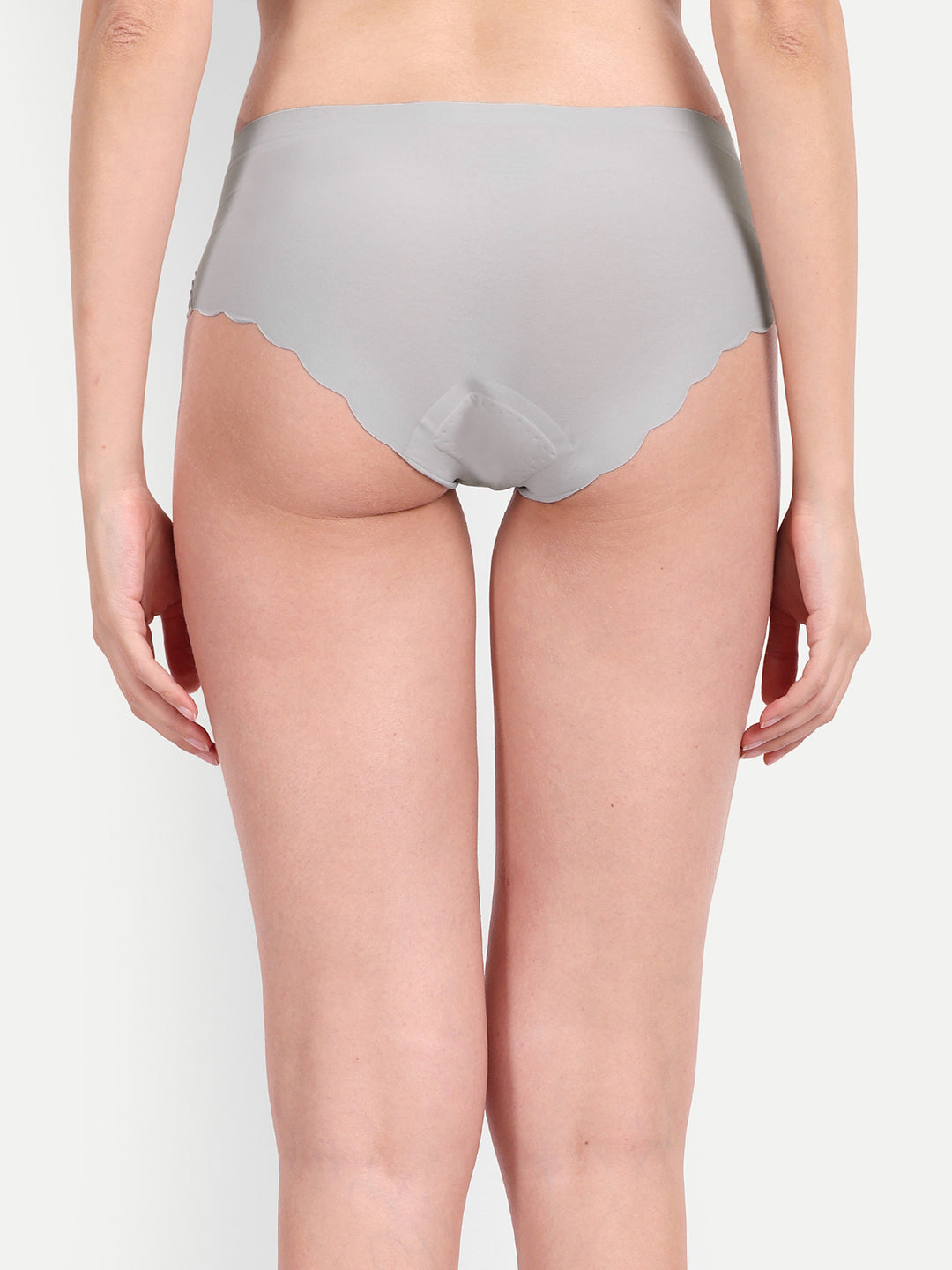 Seamless Panties Under Side Safety Period Pads, Gray