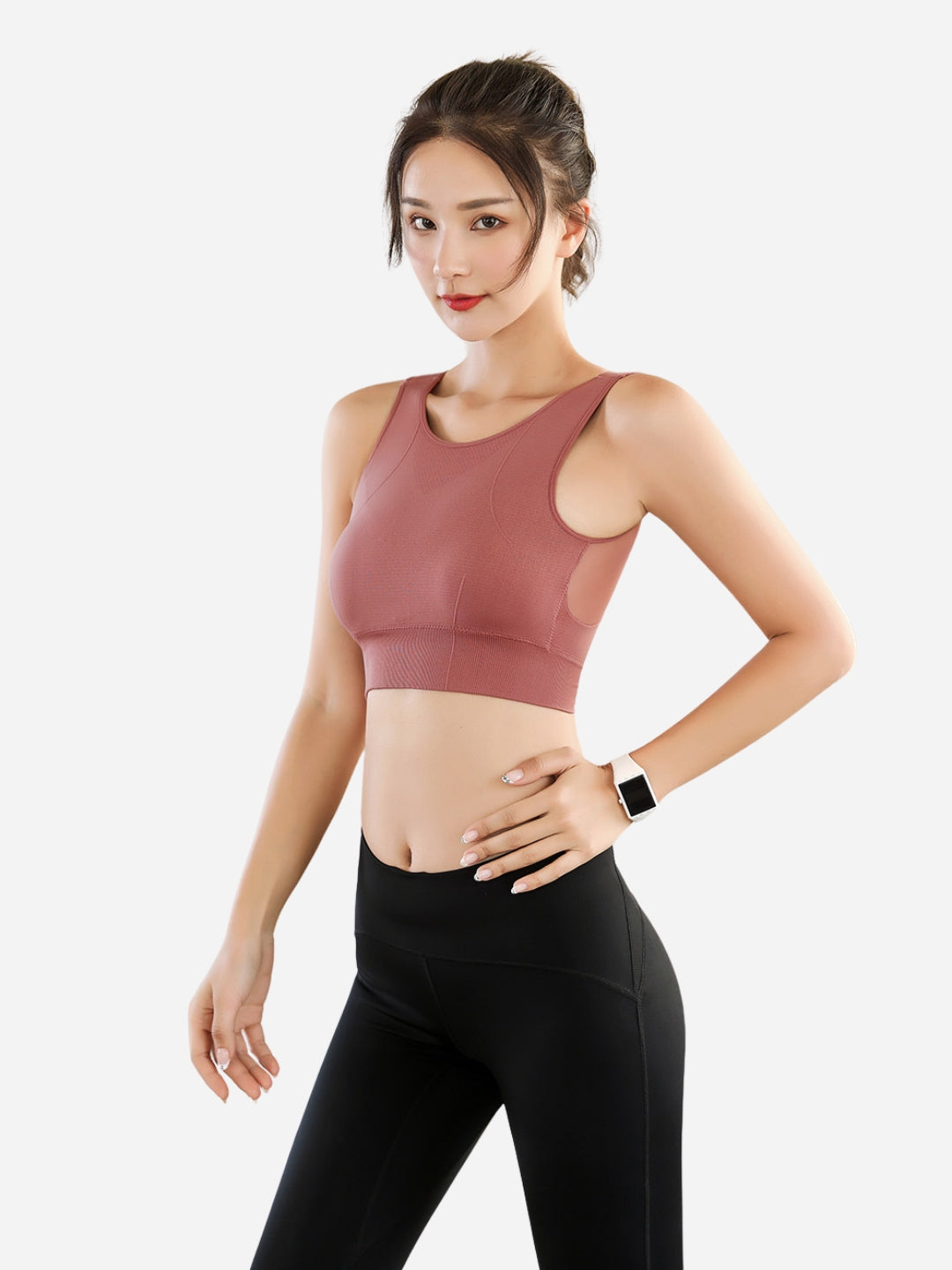 Workout Sports Bra For Womens, Pack - 1, Light Maroon