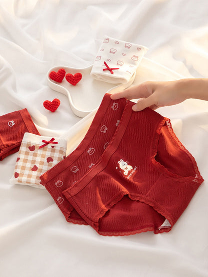 Valentine Design Womens Cotton Panty, Pack - 5, Multicolor