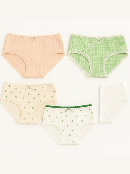 Women’s Cotton Mid-Rise Printed Hipster Panties, Pack Of 5, Multicolor